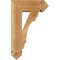 Ekena Millwork Olympic Arts and Crafts Rough Sawn Bracket w/ Offset Brace, Western Red Cedar, 6"W x 14"D x 22"H BKT0604X14X22OLY03RWR - alternate 4